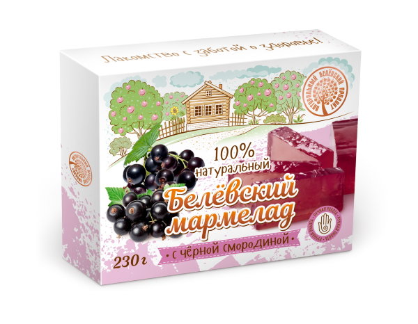 №2 Мармелад белевский "Черная смородина" 230г в Азове