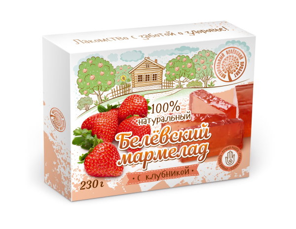 №2 Мармелад белевский "Клубника" 230г в Азове