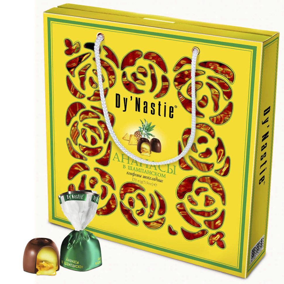  Династия Сумка Конфеты "Ананасы в шампанском", 220г   в Азове