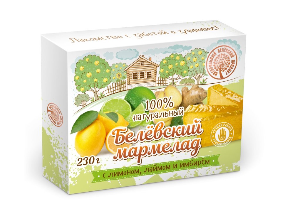  Мармелад белевский "Лимон-лайм-имбирь" 230г  в Азове