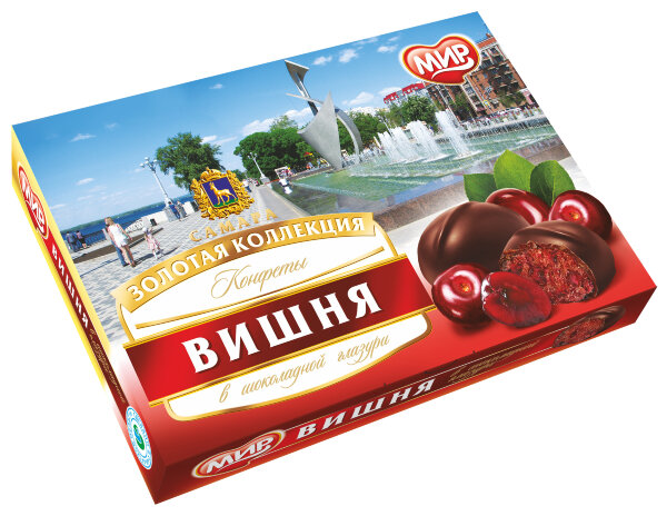 №2 КФ МИР Вишня в шоколадной глазури 160г в Азове